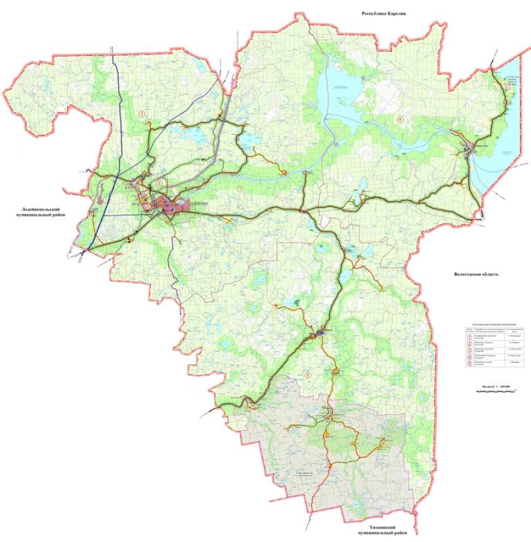 Карта подпорожского района ленинградской области